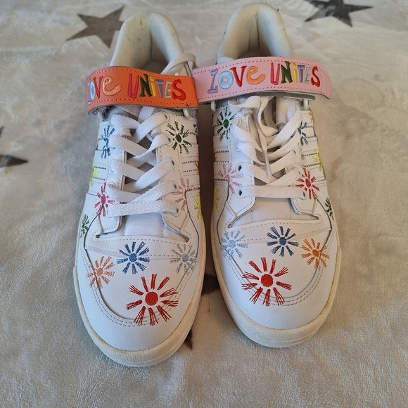 Adidas Originals Men's Forum Low Pride Pack Love Unites Sneakers GW2416 Size 8 - Picture 5 of 13